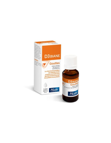 D3 Biane Gouttes Vitamine D - 20 ml - PILEJE 