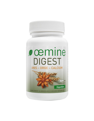 Digest – ballonnements, maldigestion, spécial ventre plat – 60 gélules – OEMINE