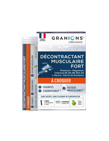 Décontractant Musculaire Fort à croquer - 30 comprimés - GRANIONS