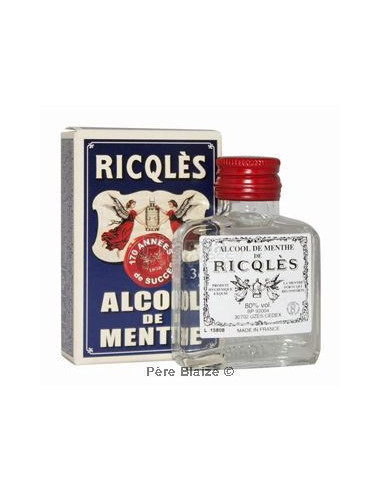 Alcool de Menthe - flacon de poche - 3 cl - RICQLES