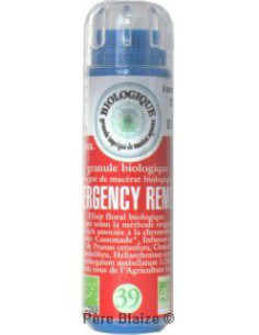 Emergency (n°39) - Fleur de Bach BIO granules - 130 granules - COMPLEXE BACH - KOSMEO FLEURS DE BACH
