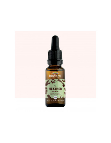 FDB 14 Heather, Bruyere - Compte Gouttes BIO Demeter - 20 ml - BIOFLORAL