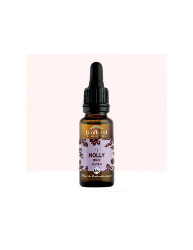 FDB 15 Holly, Houx - Compte Gouttes BIO Demeter - 20 ml - BIOFLORAL