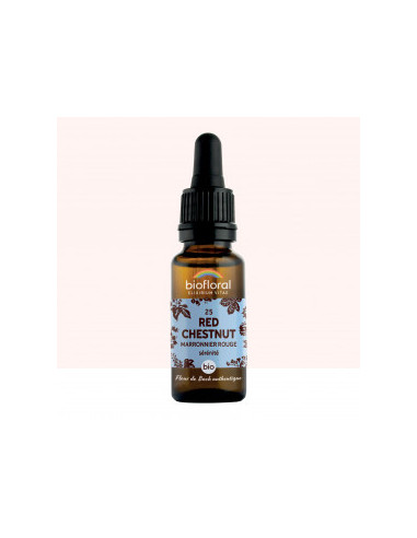 FDB 25 Red Chestnut Marronnier Rouge - Compte Gouttes BIO Demeter - 20 ml - BIOFLORAL