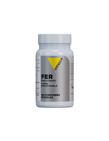 Fer bisglycinate 27 mg – 100 comprimés sécables – VIT'ALL+