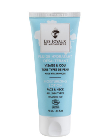 Fluide hydratant & désaltérant BIO -75 ml - Visage et Cou - LES JOYAUX DE MADAGASCAR