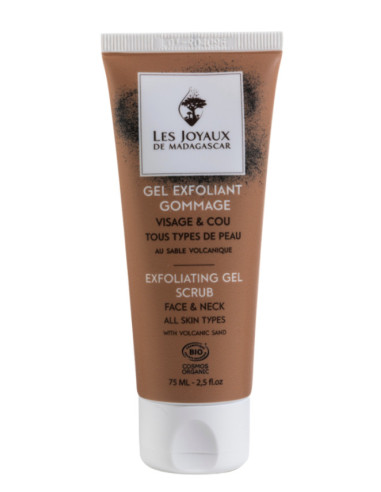 Gel Exfoliant Gommage BIO - 75 ml - Visage et Cou - LES JOYAUX DE MADAGASCAR