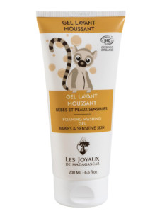 Gel Lavant moussant BIO - 200 ml - Bébés et peaux sensibles -  LES JOYAUX DE MADAGASCAR