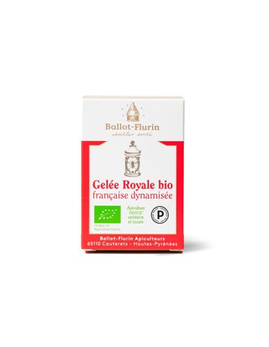 Gelée royale française dynamisée bio – cure de 25 jours – 10 g – BALLOT-FLURIN