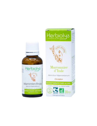 Gemmothérapie Marronnier d'Inde Bourgeon Bio – Macérat sans alcool 30 ml – HERBIOLYS