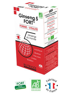 Ginseng 5 fort bio – 60 comprimés – NUTRIGEE