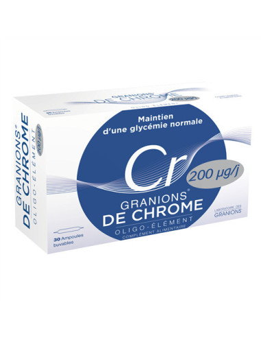 Granions de Chrome 200 µg - 30 ampoules- GRANIONS