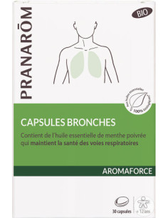 Aromaforce- Capsules bronches Bio -30 capsules - PRANAROM