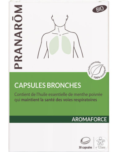 Aromaforce- Capsules bronches Bio -30 capsules - PRANAROM
