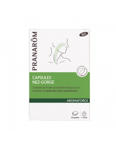 Aromaforce- Capsules nez - gorge Bio -30 capsules - PRANAROM